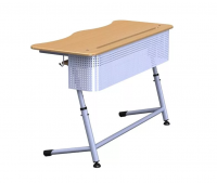 Парта двухместная "Премьера" регулир. по высоте с перфорированным экраном и полочкой