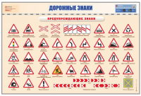 Комплект дидактических модулей "Дорожные знаки и дорожная разметка", ламинированные, 900 х 600, 10 шт.