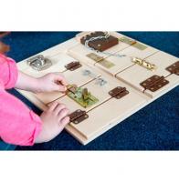 Тактильная панель с замочками 400х400 мм