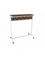 Вешалка напольная передвижная с полкой