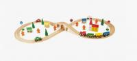 Деревянная железная дорога (49 деталей)